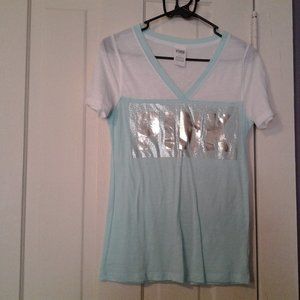 VS PINK V-Neck Tee ... Size S ... NWOT!